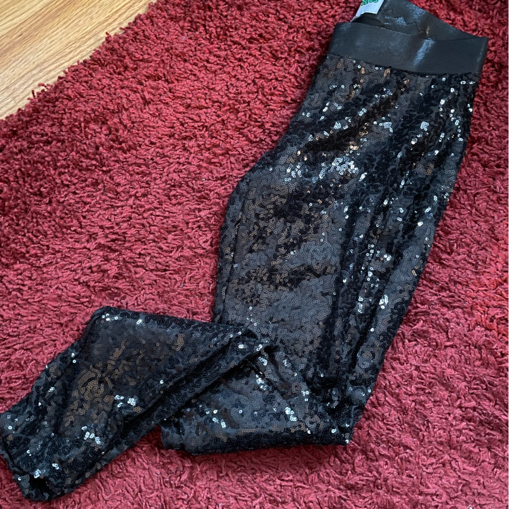 Tipsy Elves Black Sequin Leggings